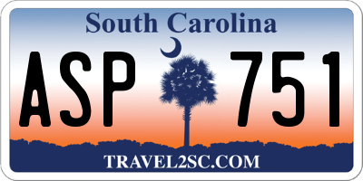 SC license plate ASP751