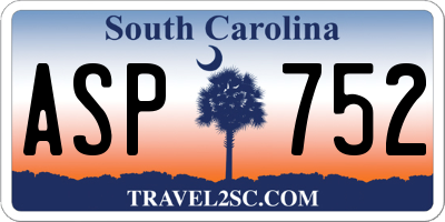 SC license plate ASP752