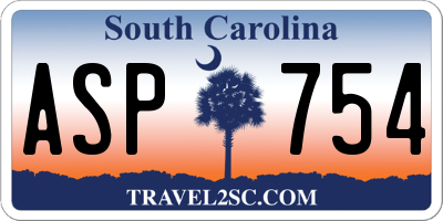 SC license plate ASP754