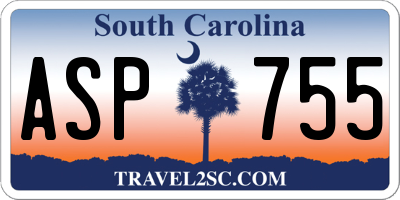 SC license plate ASP755