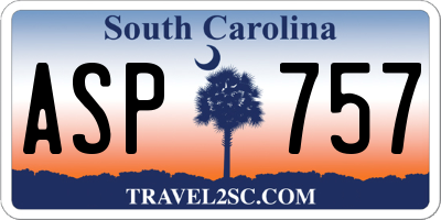 SC license plate ASP757