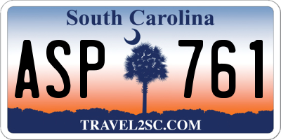 SC license plate ASP761