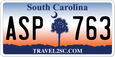 SC license plate ASP763