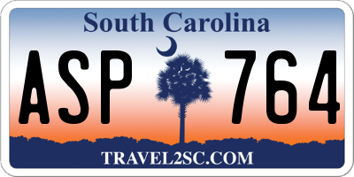 SC license plate ASP764