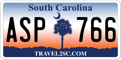 SC license plate ASP766