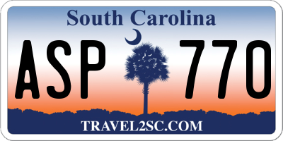 SC license plate ASP770