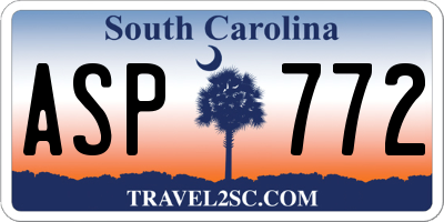 SC license plate ASP772
