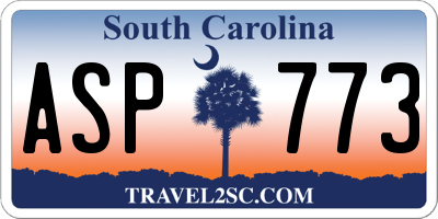 SC license plate ASP773