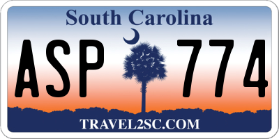 SC license plate ASP774