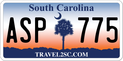 SC license plate ASP775