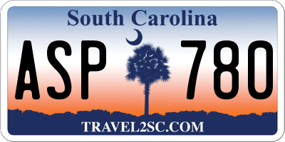 SC license plate ASP780