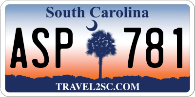 SC license plate ASP781