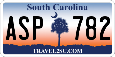 SC license plate ASP782