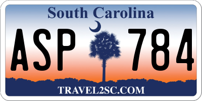 SC license plate ASP784