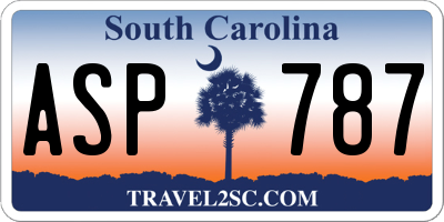 SC license plate ASP787