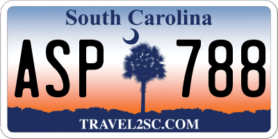 SC license plate ASP788