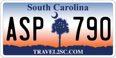 SC license plate ASP790