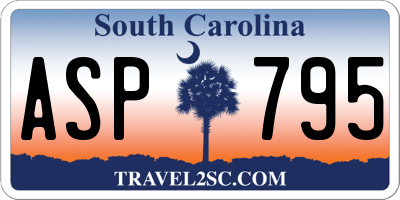 SC license plate ASP795