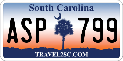 SC license plate ASP799