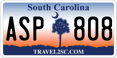 SC license plate ASP808