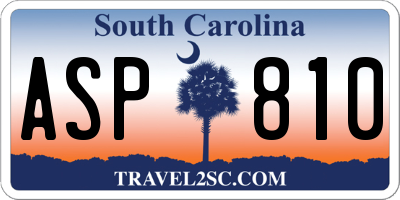 SC license plate ASP810
