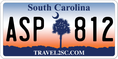 SC license plate ASP812