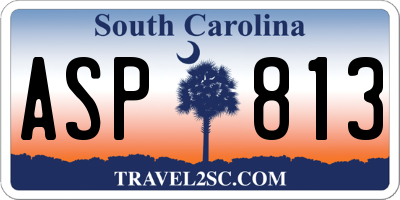 SC license plate ASP813