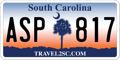 SC license plate ASP817