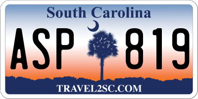 SC license plate ASP819