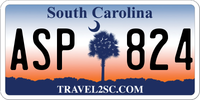 SC license plate ASP824