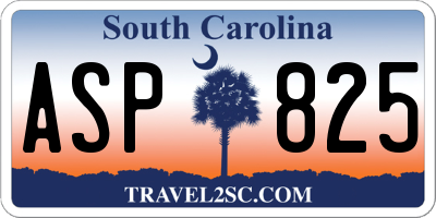 SC license plate ASP825