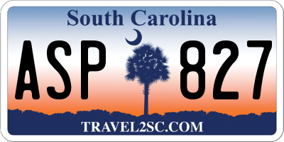 SC license plate ASP827