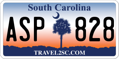 SC license plate ASP828