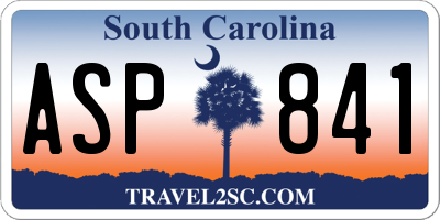SC license plate ASP841