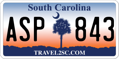 SC license plate ASP843