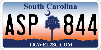 SC license plate ASP844