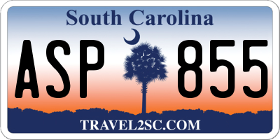 SC license plate ASP855