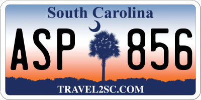 SC license plate ASP856