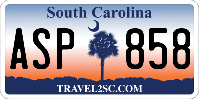 SC license plate ASP858