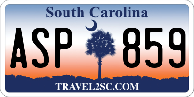 SC license plate ASP859