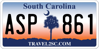 SC license plate ASP861