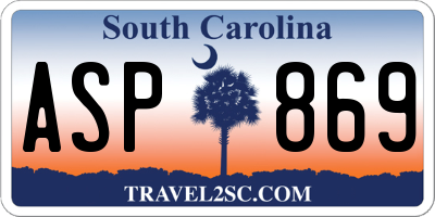 SC license plate ASP869