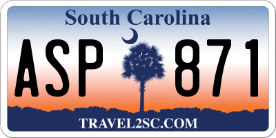 SC license plate ASP871