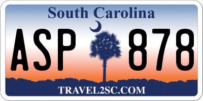 SC license plate ASP878