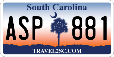 SC license plate ASP881