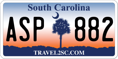 SC license plate ASP882