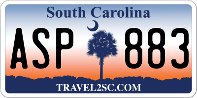 SC license plate ASP883