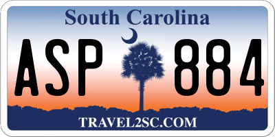 SC license plate ASP884