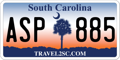 SC license plate ASP885