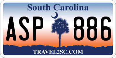 SC license plate ASP886